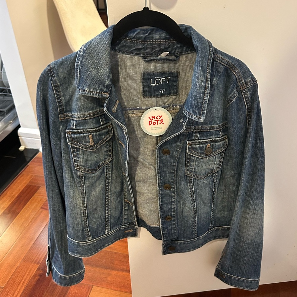 NWT LOFT Repurposed Vintage Jean Jacket